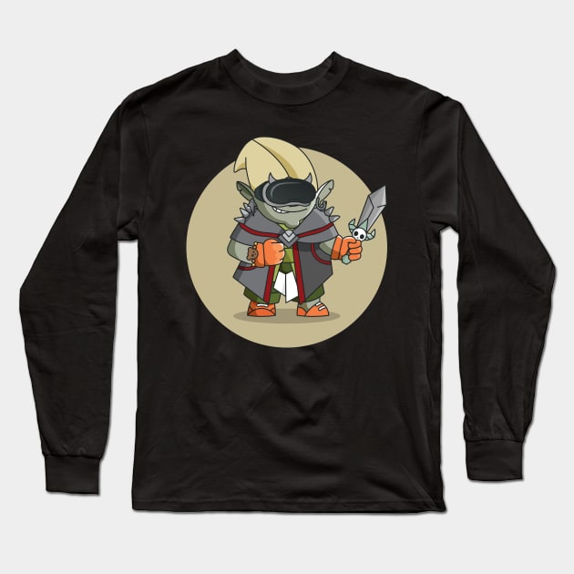 Relic Hunters - Green Goblin with Assassin Cloak Long Sleeve T-Shirt by Lovelace Designs